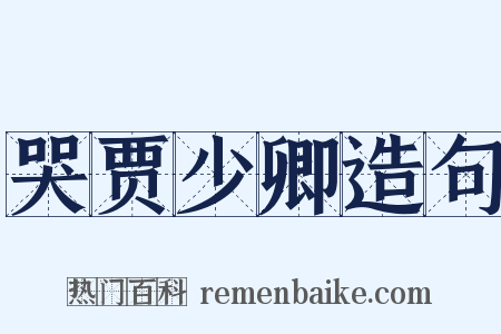 哭贾少卿造句是什么意思的图片